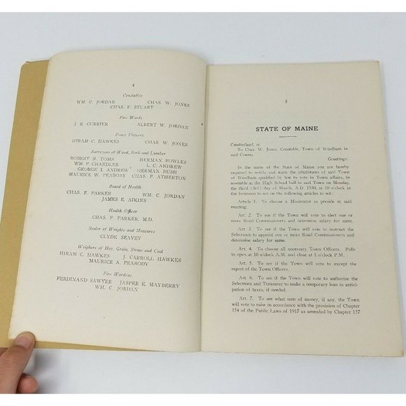 Annual Report Town Officers of Windham Maine February 1 1930 Cumberland County - Picture 5 of 5